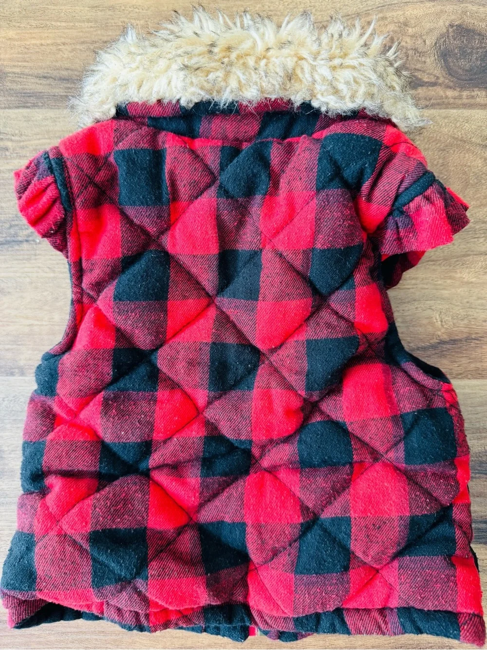 Mud Pie Black & Red Label Puffy Vest Size 12-18 Mths.
